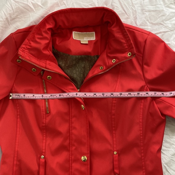 NEW Michael Kors Orange Poppy Trench Coat Size M - Picture 6 of 10